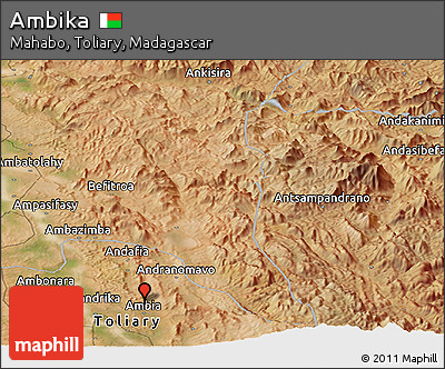 Satellite Panoramic Map of Ambika