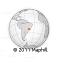 Outline Map of the Area around 20° 2' 43" S, 45° 49' 30" W, rectangular outline