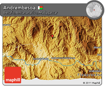 Physical 3D Map of Andrembesoa