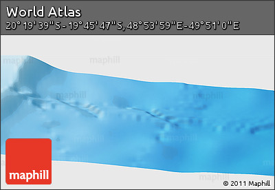 Physical Panoramic Map of the Area around 20° 2' 43" S, 49° 22' 30" E