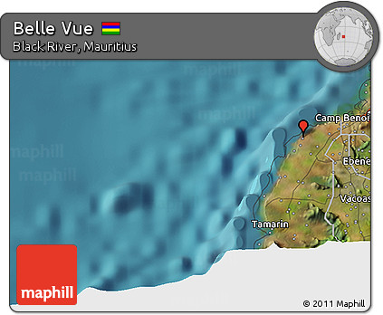 Satellite 3D Map of Belle Vue