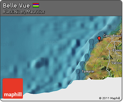 Satellite 3D Map of Belle Vue