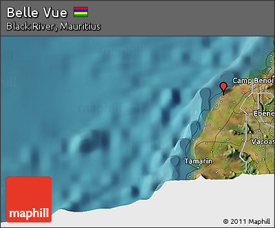Satellite 3D Map of Belle Vue
