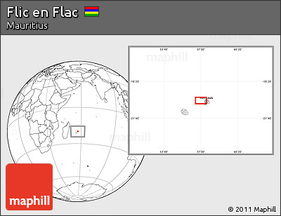 Blank Location Map of Flic En Flac