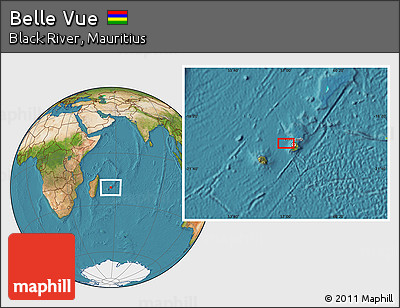 Satellite Location Map of Belle Vue
