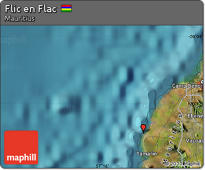 Satellite Map of Flic En Flac