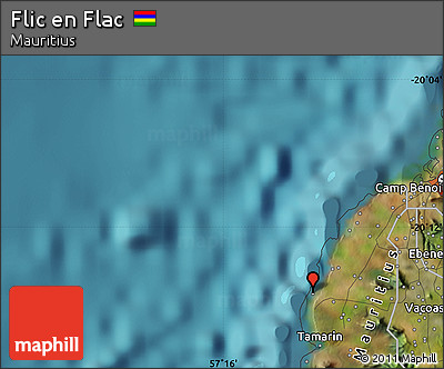 Satellite Map of Flic En Flac