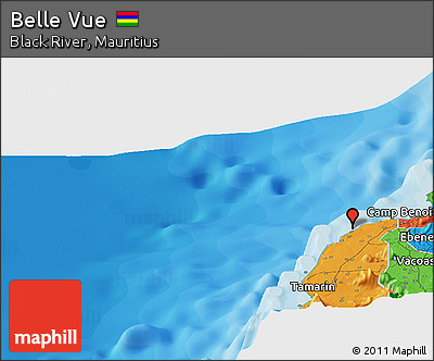 Political Panoramic Map of Belle Vue