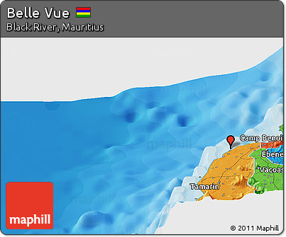 Political Panoramic Map of Belle Vue