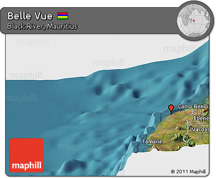 Satellite Panoramic Map of Belle Vue