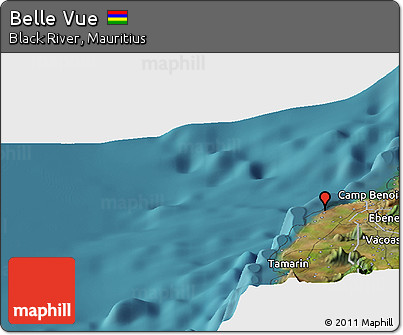 Satellite Panoramic Map of Belle Vue
