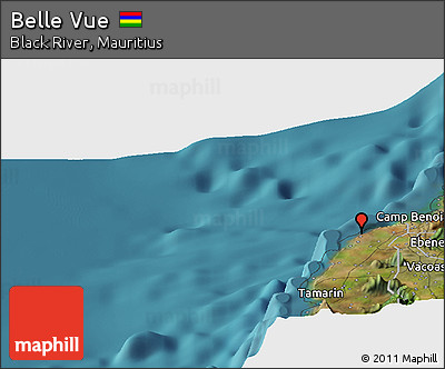 Satellite Panoramic Map of Belle Vue