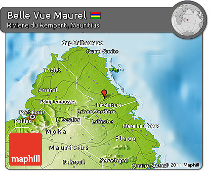 Physical 3D Map of Belle Vue Maurel
