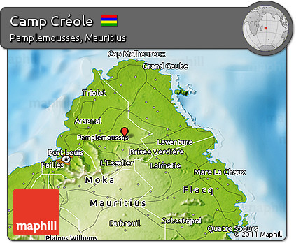 Physical 3D Map of Camp Créole