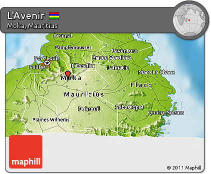 Physical 3D Map of L'Avenir