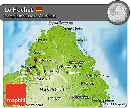 Physical 3D Map of Le Hochet