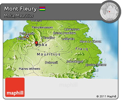 Physical 3D Map of Mont Fleury