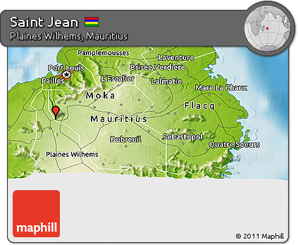 Physical 3D Map of Saint Jean