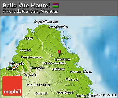 Physical 3D Map of Belle Vue Maurel