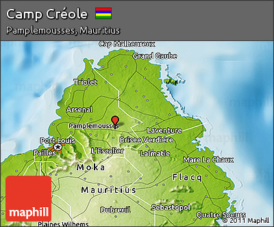 Physical 3D Map of Camp Créole