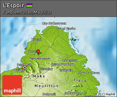 Physical 3D Map of L'Espoir