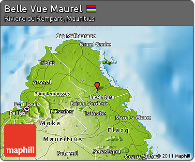 Physical 3D Map of Belle Vue Maurel