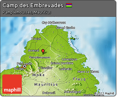 Physical 3D Map of Camp Des Embrevades