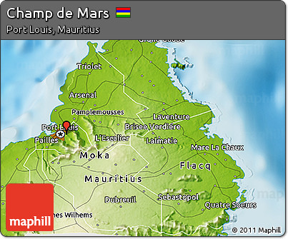 Physical 3D Map of Champ De Mars