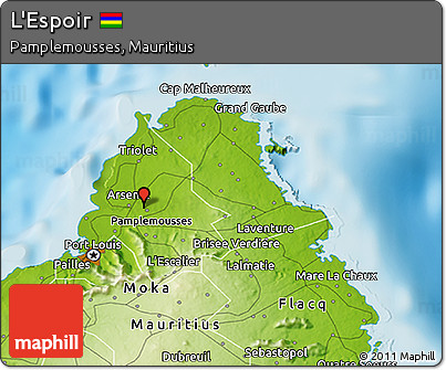 Physical 3D Map of L'Espoir