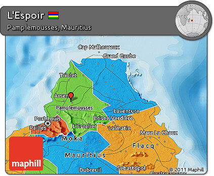 Political 3D Map of L'Espoir