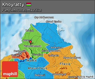 Political 3D Map of Khoyratty