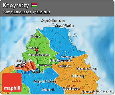 Political 3D Map of Khoyratty