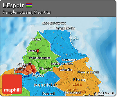 Political 3D Map of L'Espoir