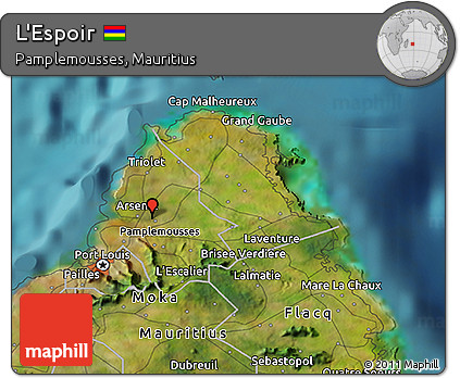 Satellite 3D Map of L'Espoir