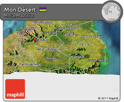 Satellite 3D Map of Mon Désert