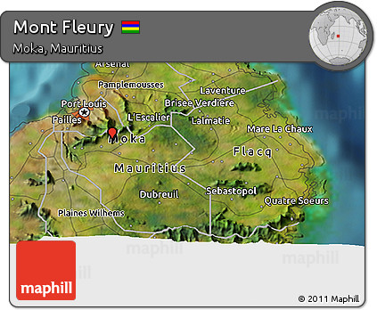 Satellite 3D Map of Mont Fleury