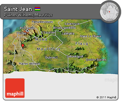 Satellite 3D Map of Saint Jean