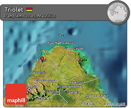 Satellite 3D Map of Triolet