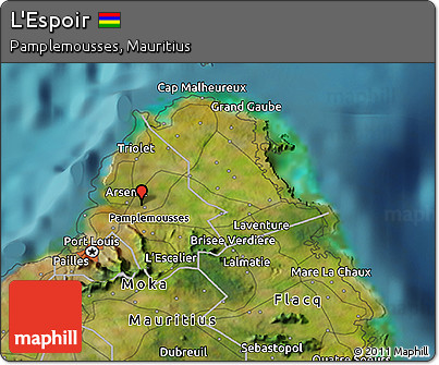 Satellite 3D Map of L'Espoir