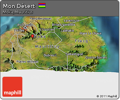 Satellite 3D Map of Mon Désert