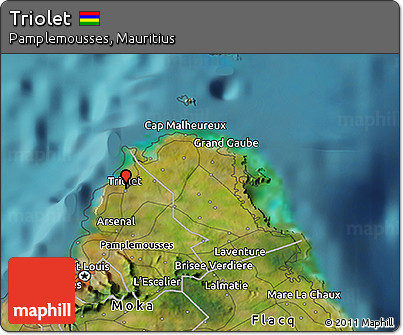 Satellite 3D Map of Triolet