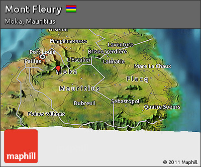 Satellite 3D Map of Mont Fleury