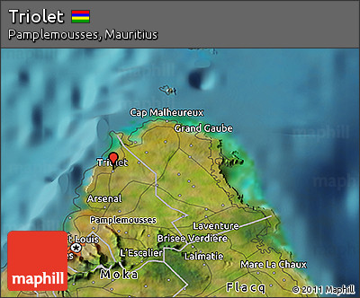 Satellite 3D Map of Triolet