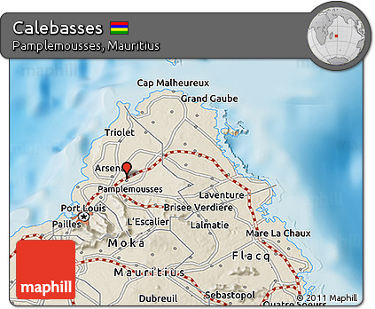 Shaded Relief 3D Map of Calebasses