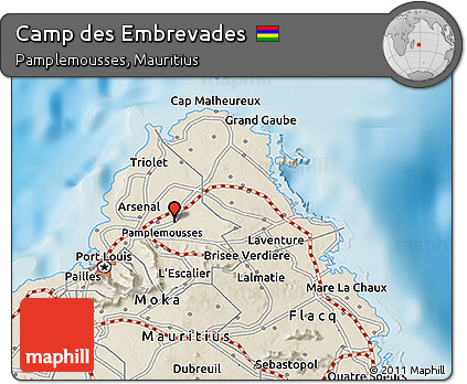 Shaded Relief 3D Map of Camp Des Embrevades