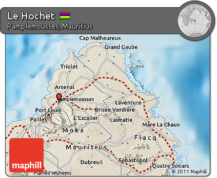 Shaded Relief 3D Map of Le Hochet