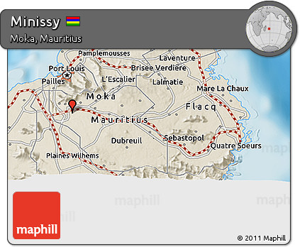 Shaded Relief 3D Map of Minissy
