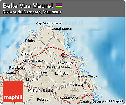 Shaded Relief 3D Map of Belle Vue Maurel