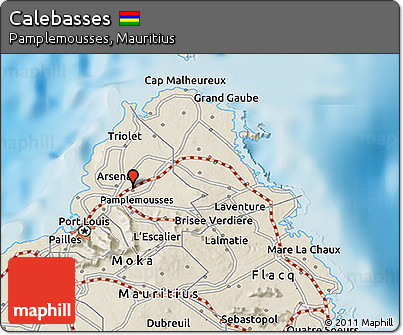 Shaded Relief 3D Map of Calebasses