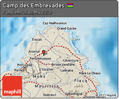 Shaded Relief 3D Map of Camp Des Embrevades